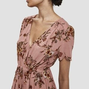 Kelsi Floral Surplice Dress
